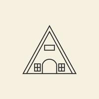 línea de techo triangular casa diseño de logotipo único símbolo gráfico vectorial icono ilustración idea creativa vector