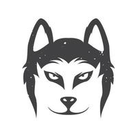 cara lobo salvaje vintage simple diseño de logotipo vector gráfico símbolo icono ilustración idea creativa