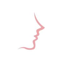 face shape women beauty care logo design vector graphic symbol icon illustration creative idea