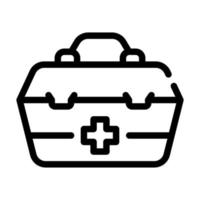 first aid kit line icon vector illustration