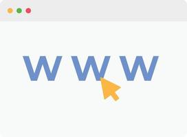 Website Tab With Cursor Pointer Mouse vector