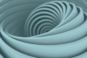 Twisted layered object 3d illustration. Abstract curve shape background photo