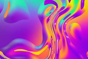 Abstract rainbow liquid gradient background design 3d rendering photo