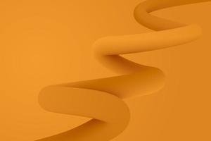 Twisted liquid orange gradient shape background. Abstract fluid form 3d illustration photo