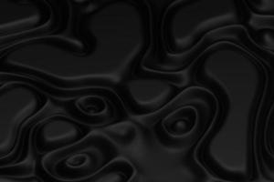 Black wavy folds background. Abstract isometric 3d illustration photo