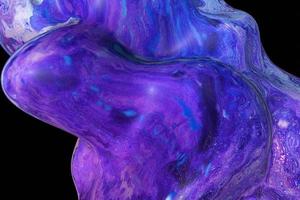 Glossy purple liquid drop background. Abstract futuristic 3d illustration photo