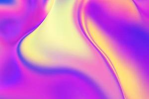 Modern vibrant hologram texture. Digital concept design of wavy 3d renders background. Ultraviolet gradient blur wallpaper