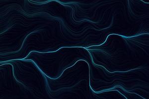 Dark blue neon gradient technology particle flow background. Abstract futuristic wave texture 3d illustration photo