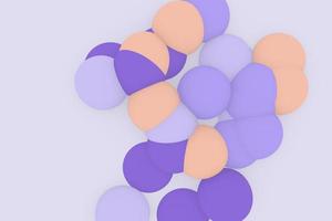 Soft meatballs background. Abstract molecule 3D illustration photo