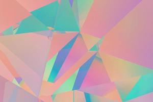 Rainbow holographic gradient glossy polygon background 3d rendering photo