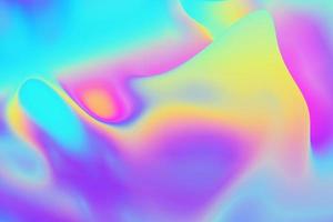 Abstract iridescent gradient liquid blur background. Stylish and modern 3d rendering of rainbow wavy fluid texture photo