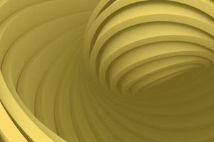 Trendy yellow dynamic twisted shape design background. Smooth layered circles 3d illustration photo