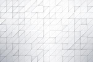 Abstract futuristic top view mosaic white background. Realistic geometric triangle cells surface 3d rendering photo