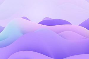 Tender purple gradient wave background. Abstract wavy shape 3d rendering photo