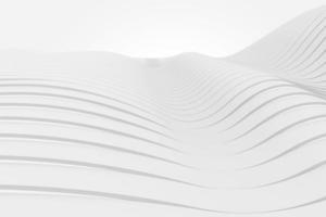 Abstract wave band surfaces white background. Digital minimalist 3d illustration photo