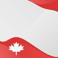 social media post background template with maple leaf for canada day vector