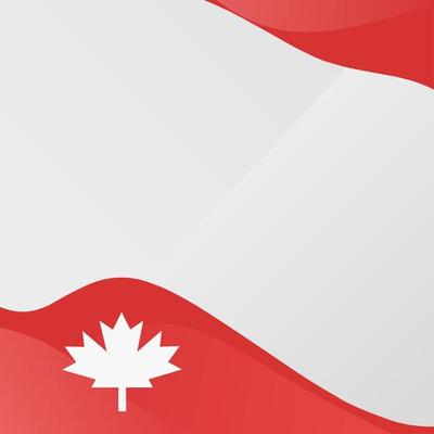 social media post background template with maple leaf for canada day