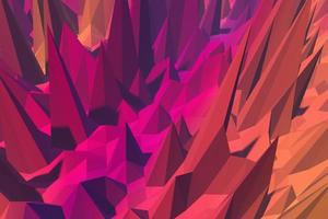 Abstract 3d illustration of vivid geometric background. Realistic polygon surface for cards, covers, flyer, landings and presentation photo