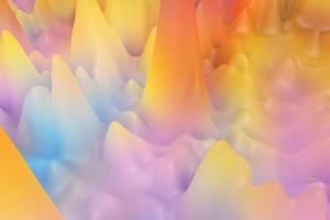 Pastel wavy liquid background. Stylish soft gradient 3d rendering texture. Abstract holographic fluid backdrop photo