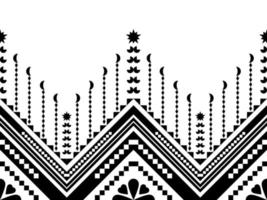 Abstract ethnic geometric pattern design for background or wallpaper.Ethnic geometric print pattern design Aztec repeating background texture in black and white. Fabric, cloth design, wrapping vector