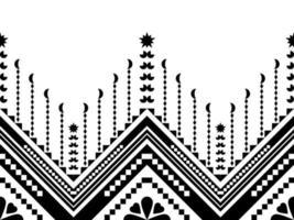 diseño de patrón geométrico étnico abstracto para fondo o papel tapiz. diseño de patrón de impresión geométrica étnica azteca que repite la textura de fondo en blanco y negro. tela, diseño de tela, envoltura vector