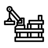 skyscraper construction line icon vector illustration