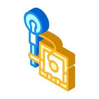 vintage photo camera isometric icon vector illustration