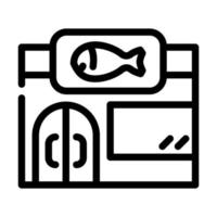 store fish line icon vector illustration