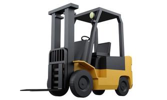 Forklift isolated on white background , 3D rendering photo