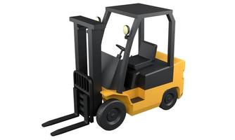 Forklift isolated on white background , 3D rendering photo