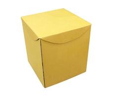 Cardboard boxes on white background photo