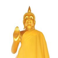 Golden buddha statue isolated photo