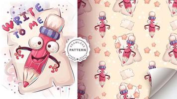 Cartoon character pretty pencil drawing seamless pattern 8010200 Vector Art at Vecteezy Cartoon character pretty pencil drawing seamless pattern 8010200 Vector Art at Vecteezy
