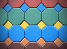 Hexagonal brick flooring background texture photo