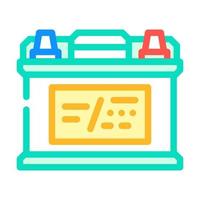 battery car color icon vector illustration