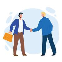 Handshaking Businessmen After Success Deal Vector
