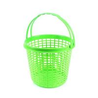 plastic basket isolated on white background photo
