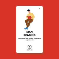 Man reading vector