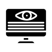 digital observation glyph icon vector illustration sign