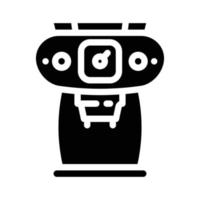 vintage coffee machine glyph icon vector illustration