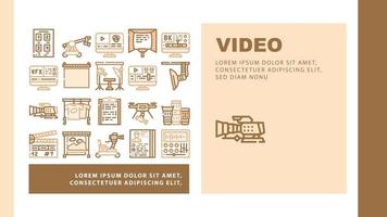 Video Production And Creation Landing Header Vector