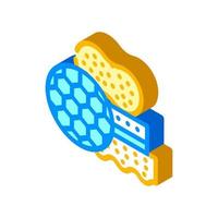 different sponges for car polishing isometric icon vector illustration