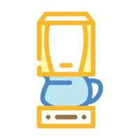 drip filtration electric coffee machine device color icon vector illustration