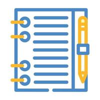 replaceable leaflet diary color icon vector illustration