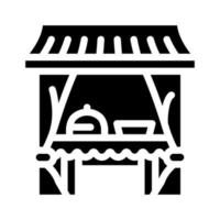 tent buffet glyph icon vector illustration