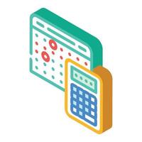 calculation of cost and terms isometric icon vector illustration