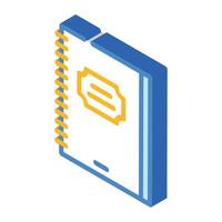 spring diary isometric icon vector illustration