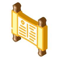 roll fairy tale isometric icon vector illustration