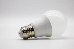 LED bulbs isolated on white background photo