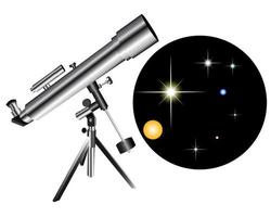 Telescope with a kind of the star sky photo